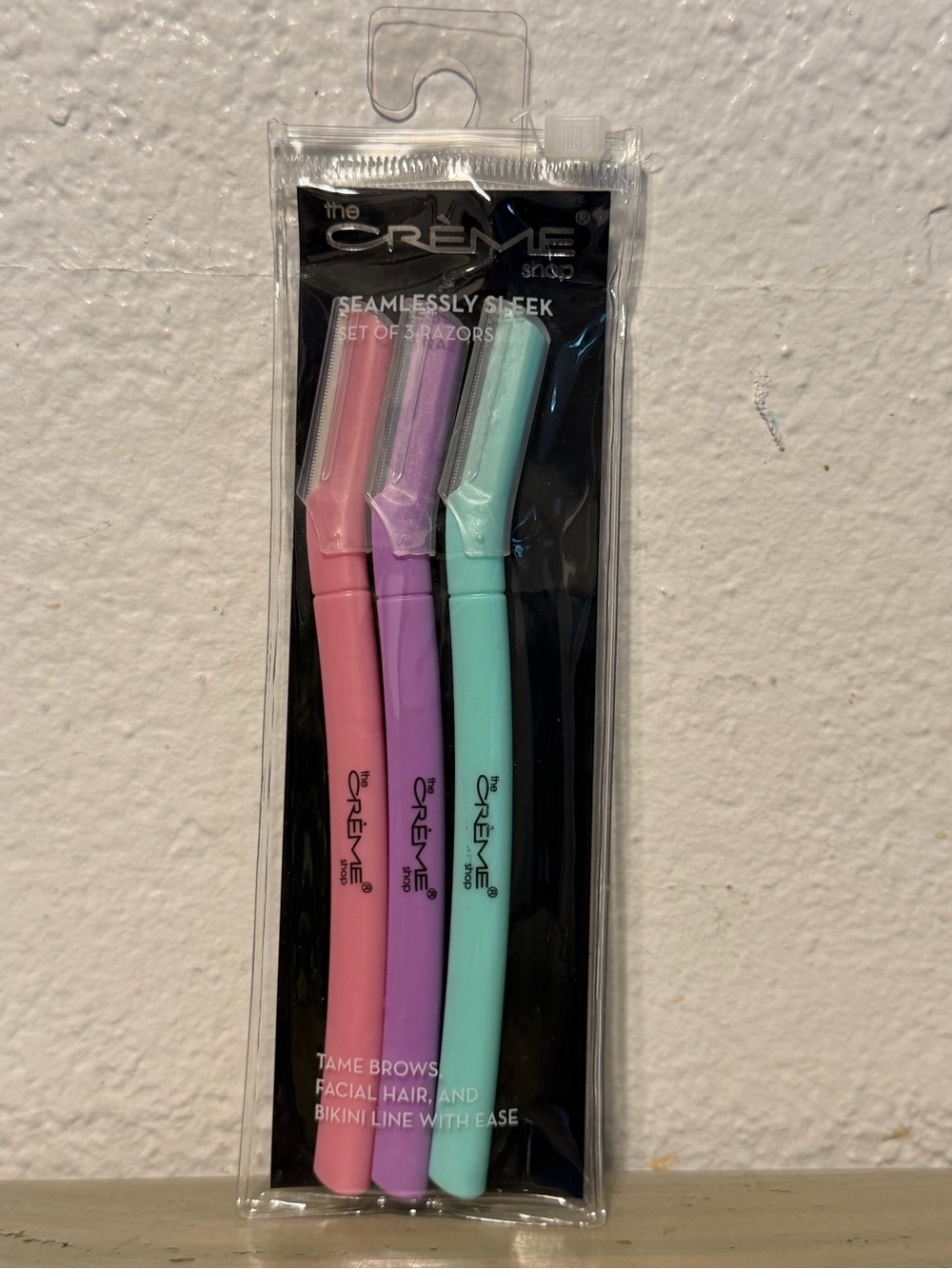 The Creme Shop Pastel Facial Razor Set - Pink, Purple, Mint